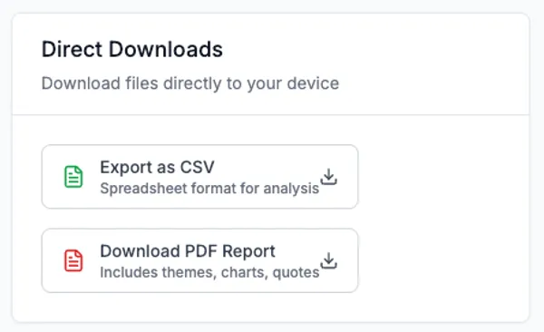 Seamless Export Options