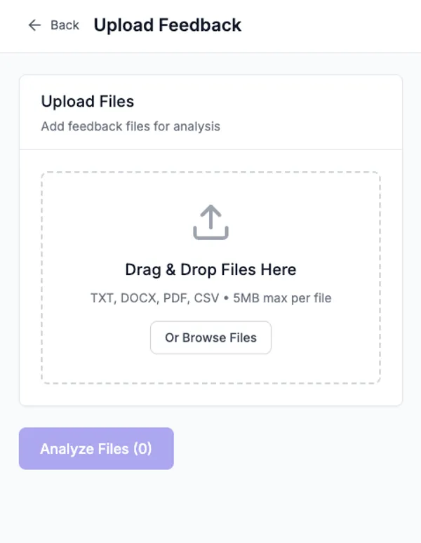Effortless Feedback Upload